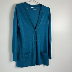 Blue Halogen women's merino wool cardigan with pockets